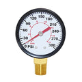 Joywayus Pressure Gauge 0 to 300 PSI Brass 1/4" Male NPT Thread Lower Mount, Multiple Function - size: 0-300PSI--1/4", style: No Glycerin Filled