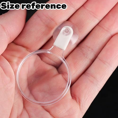 4 Pack Aquarium Magnifier, Fish Tank Magnifying Glass for Coral Reef Aquarium, Acrylic Fish Tank Viewer Magnifying Glass with Suction Cup for Viewing Coral and Taking Pictures