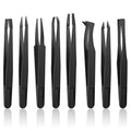8 Pieces Carnivorous Plant Fly Trap Feeding Tweezers Food Tongs 8 Styles Black Tongs Carbon Fiber Food Tweezers for Pitcher Plants Butterwort Mealworm Feeding, 4.7 Inch Long