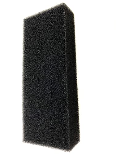 Wave Point Filter Foam Sponges, Bio Sponge Filter Media Pad, Cut-to-Size Foam for Aquarium Fish Tank up to 24" (Black 40PPI (2pc), 3" x 18" x 2") - color: Black 40PPI (2pc)