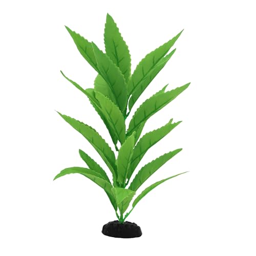 2-Pack 12 Inch Aquarium Silk Aquarium Plants, Artificial Plastic Plant for Small Tank, Goldfish, Fish Hides (Green A, 12 Inch) - color: Green a
