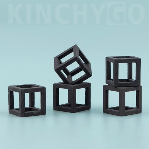 5 Pack Ceramic Aquarium Cave, Cube Shrimp Hideaway Breeding Shelter Fish Tank Decor Ornament