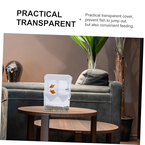 Kisangel Acrylic Dual-Layer Fish Hatching Box 2pcs Fish Breeding Incubator for Guppies Fry Hatching Container Suitable for Aquariums