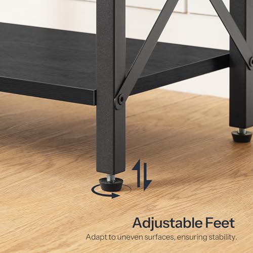 HOOBRO 10 Gallon Aquarium Stand, 3-Tier Fish Tank Stand with Storage, Reptile Turtle Tank Stand with Metal Frame, 20.5" L x 11" W , Black BB52FT01 - color: Black