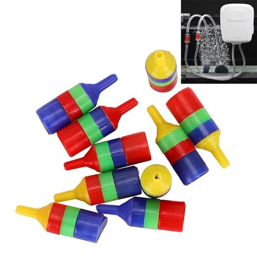10pcs 1.7 Inch Plastic Aquarium Air Stones Bubbler with Strong Erosion Resistance High Efficiency Oxygen Diffuser for Fish Tank Aeration