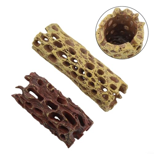 Shrimp Hideout Hermit Crab Climbing Toy Aquarium Decoration with Reptile Moss Attachment Small Animal Nesting Spot Crayfish Shelter Resin Ornament