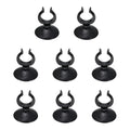 Aquarium Suction Cups, Fish Tank Suction Cups Clips Airline Tube Holders Clamps (Plastic, 8Pcs, Black) for 0.9" Fish Tank Airline Tubing Binding Moss Shrimp Nest, 23x45MM - color: Black, size: 23x45MM
