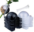 MIIIM 10 PCS Air Layering Propagation Kit with Zip Ties, Reusable Half Transparent Grafting Ball, Air Layering Pods Clear, Plant Rooting Grafting Box for Fast Propagation Plants (Medium) - size: Medium