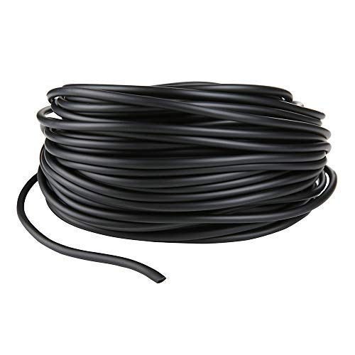 JIH Aquarium 100 Feet Standard 3/16" Black Flexible Airline Tubing for Fish Tank,Terrariums, and Hydroponics - size: 100 Feet
