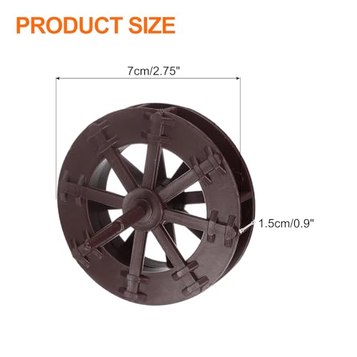 uxcell 2 Pcs Fountain Water Wheel, 2.75 Inch Desktop Fortune Statue Aquarium Wheels Decor Water Fountains Wheel Brown - color: Brown, size: 2.75 Inch