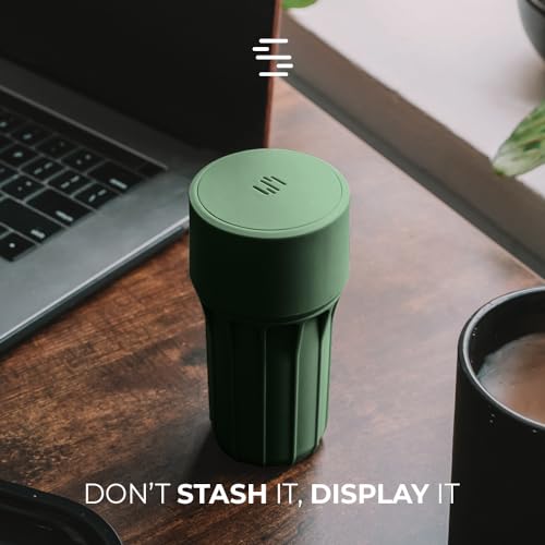 Staze Air Tight Smell Proof Container (148ml) - Vacuum Seal Jar, Waterproof Food Storage Canister, Compact & Travel-Friendly Storage Jar | Odor Resistant Jar for Coffee, Spice & Gummies - (MARSH) - color: MARSH