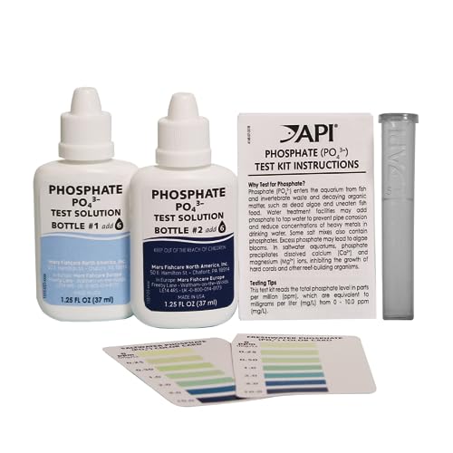 API Phosphate Test Kit For Freshwater And Saltwater, 64 OUNCES - size: 64 OUNCES, style: Phosphate