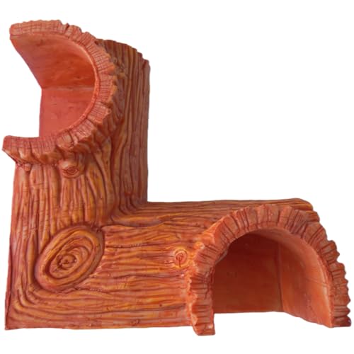 Aquarium Cave Corner Decoration, Natural Wood-Like Fish Tank Cave Hideout for Aquarium
