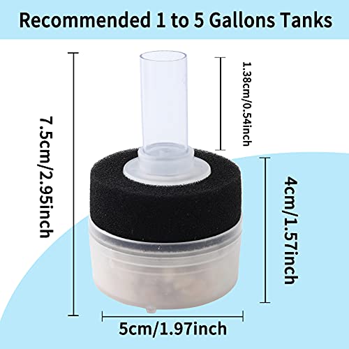 4PCS Air Driven Bio Filter Sponge Aquarium Filter, Bio Sponge Filter, Aqua Flow Sponge, Air Pump Driven, for Breeding Fry Betta Shrimp Fish Tank Aquarium