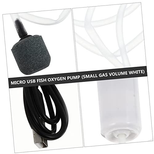 Mikikit USB Charging Small Aquarium Oxygen Pump Pump for Fish Tank Aeration Convenient Operation Lightweight Design High Grade Material for Safe Use