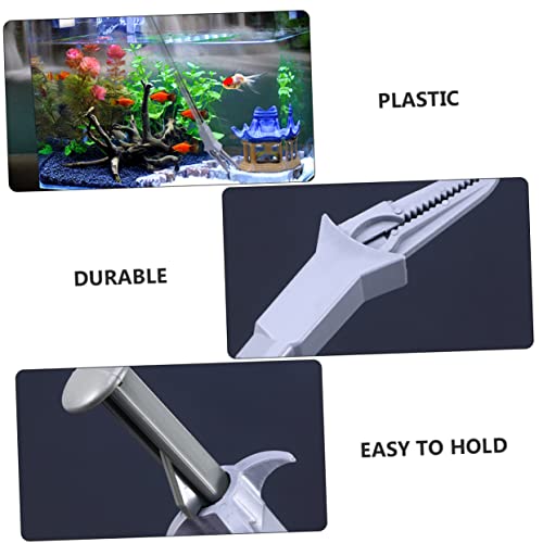 INOOMP 2pcs Aquatic Plant Tongs Extra Long Tweezers for Aquarium Maintenance Plastic Cleaning Tools for Fish Tank Plants