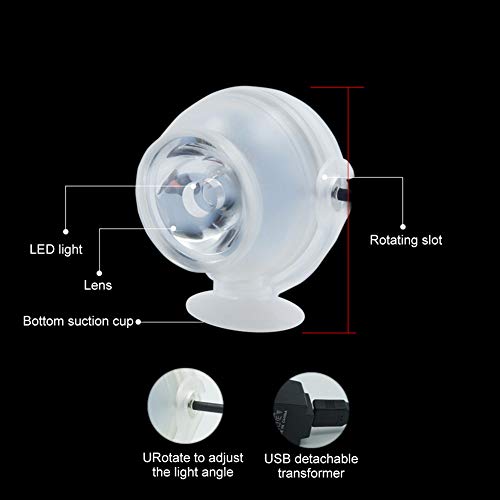 GLOGLOW Aquarium LED Light Submersible Color Changing Fish Tank Light USB Night Spot Lamp for Freshwater Saltwater Tanks Reef Decoration - color: US Plug Colourful