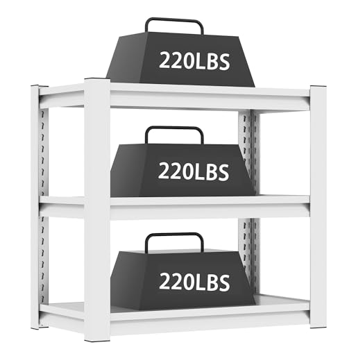 20-30 Gallon Fish Tank Stand - Metal Aquarium Stand, 34 "W x 18 "D x 31"H Adjustable Heavy Duty Reptile Tank Stand, Adjustable 3-Tier Fish Tank Rack Shelf for Home Office, Tank Not Included (White) - color: White