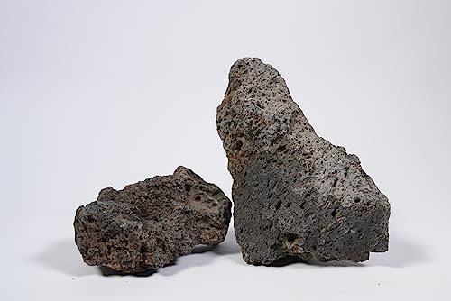 LANDEN Black Icelandic Lava Stone Natural Rocks (18lbs, 3~11 inches,11pcs) for Aquariums, Paludariums, Terrariums, Caves and Rocky Peaks, Mountainous Desert Landscapes - size: 13 Black Icelandic Lava Stone(3-9 inches,18lbs)