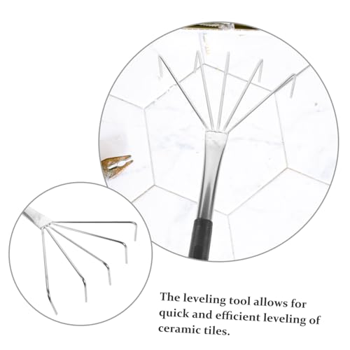 YARNOW Heavy Duty Ground Leveler Tile Tools Pro Stainless Steel Rake for Flat Dust