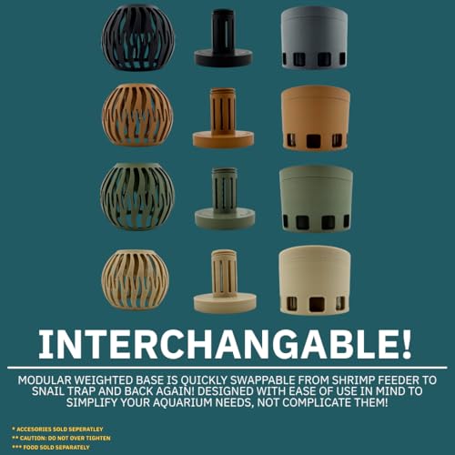 Shrimp Feeder and Hide for Freshwater Aquariums – Modular Design, Aquascape Friendly, Designed & Manufactured in USA (Wood) - color: Wood