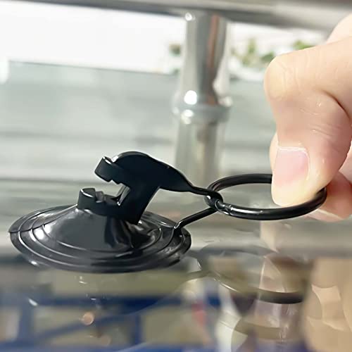 Sunshade Suction Cups 24Pcs Car Shade Windshield Suction Cups PVC Sucker for Car Shades Windows, Windshield, Kitchen, Bathroom (Black) - color: Black