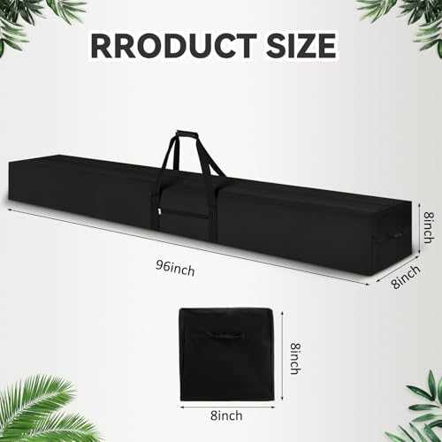 1 Pack 96 x 8 x 8 Inch, 103 L Extra Large Duffle Bag Camping Tent Storage Bag Heavy Duty Waterproof Sport Equipment Carrying Case for Tent Pole Travel Canopy Hammock Tripod Outdoor Moving - color: Black, size: 96 x 8 x 8 Inch, 103 L