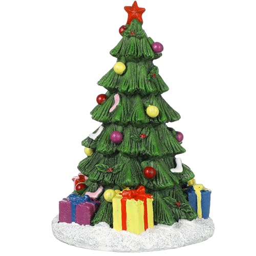 Ipetboom Reptile Decor Christmas Tree Aquarium Decorations Miniature Resin Landscape Ornaments for Holiday Fish Tank Supplies Table Decor Aquarium Christmas Tree