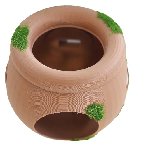 Betta Hammock Floating Hideout House with Artificial Moss Suction Cup Mount, 3D-Printed PLA Aquarium Decor Rest Cave Toy for Betta Fish Tank Accessories