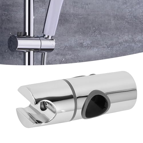 ABS Adjustable Shower Holder, 25MM Rail Bracket for Slide Bar Slider Clamp Bathroom Replacement Rotation Sprayer Holder