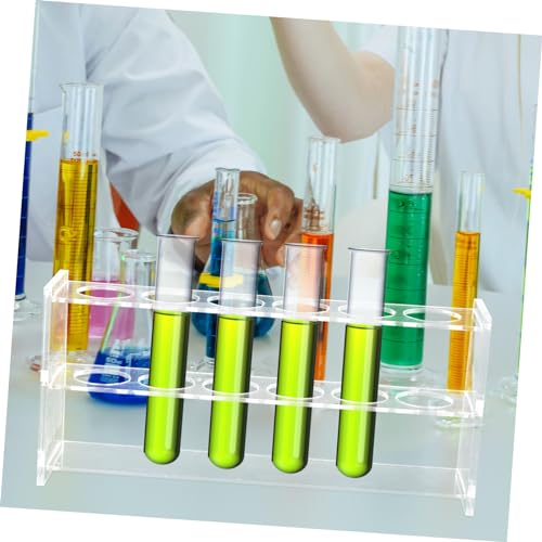 Veemoon 6holes Test Tube Rack Acrylic Organizer for Test Tubes Lab Storage Lightweight and Compact Design for Easy Carrying and Organization