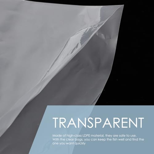 20Pcs Fish Shipping Bags for Live Fish Transport, Leak-Proof Oxygen Pouch, 40X65Cm Flat Angle Plastic Packaging Bags for Aquarium and Goldfish Packing