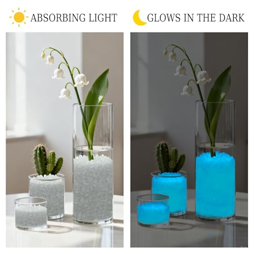 2000PCS Glow in The Dark Rocks for Fish Tank Glow Rocks for Outsode Pond Glow in The Dark Gravel for Aquariums Walkway Pathway Outdoor Plants Landscape(White),5-8mm - size: 2000, style: White