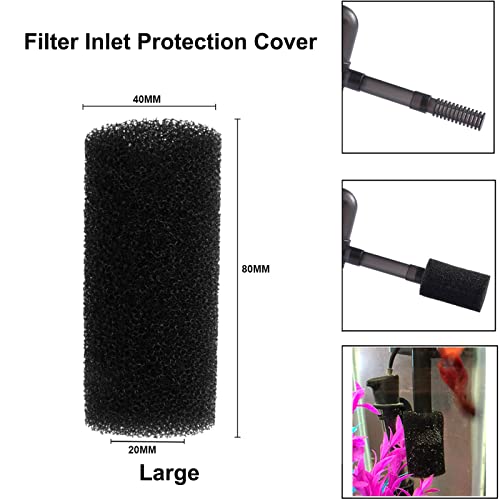 Pre-Filter Sponge Aquarium Filter Intake Cover Aquarium Filter Sponge Foam Rolls Compatible Filter Accessories Replacement Aquarium Filter Media for Fish Tank, Large Hole - size: Hole Diameter: 2.0cm/0.78 inch