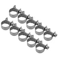 10pcs Stainless Steel Hose Clamps – Adjustable 6-20mm Fuel Line Pipe Clips for Air, Water, Silicone & Fuel Hoses (14-16Mm) - size: 14-16Mm