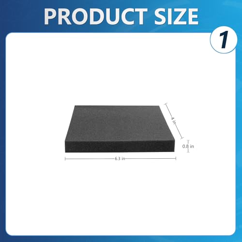 6 Pack Aquarium Bio Sponge Filter Media Pad, Cut-to-Size Filter Foam Pad for Fish Tank (6.3" x 4" x 0.8", 20PPI) - size: 6.3" x 4" x 0.8" (20PPI)