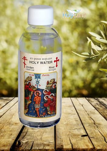 Blessed by Priest Certified Design Sealed Holy Water Bottle - Authentic From Jordan River for Baptism - Premium Water Bottle - Sacred for Spiritual Use (1, One Bottle) - color: One Bottle