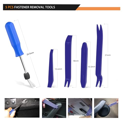 GOOACC 1315PCS Retainer Clips Interior Accessories - 56 Most Popular Sizes Bumper Trim Body Clips with Fasteners Remover and 10Pcs Reusable Cable Ties for Toyota Nissan Ford BMW Chevy Honda Subaru - color: 1220Pcs Clips + 95Remover