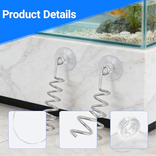 Hanging Fish Tank Vegetarian Feeder for Plecos – 2 Pack | For Goldfish, Snails, Cichlids & Bottom Feeders, Holds Cucumber, Zucchini, Pumpkin, Freshwater & Saltwater Safe