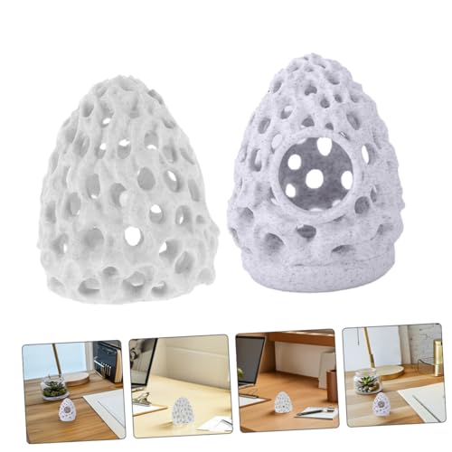 Toddmomy 2pcs Shrimp House Decoration Aquarium Multi-Hole Breeding Cave Fish Tank Hideout Shelter for Shrimp and Betta Fish Tank Accessories