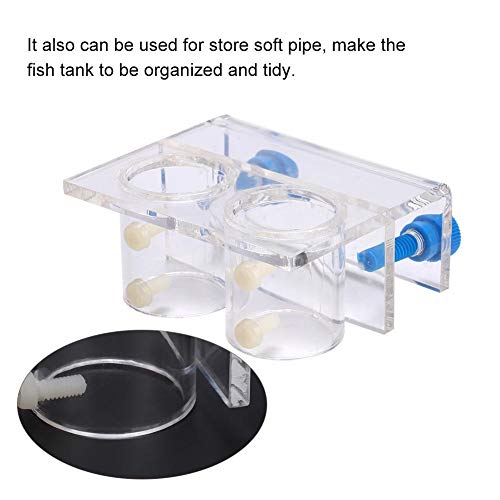 Acrylic Aquarium Pipe Clip Clamp Holder to Fix Inflow Outflow Water Tube Transparent Acrylic Water Tube Soft Pipe Fixture Fish Fixed Clip for Fish Aquarium(1#) - size: 1#