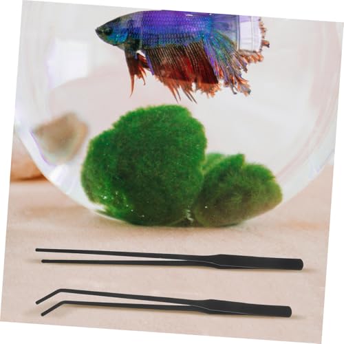 Milisten 4pcs Fish Tank Tweezers Set Stainless Steel Aquarium Grabber Tools Long Reach Precision Tips for Aquascaping Fish Farming Reptile Feeding