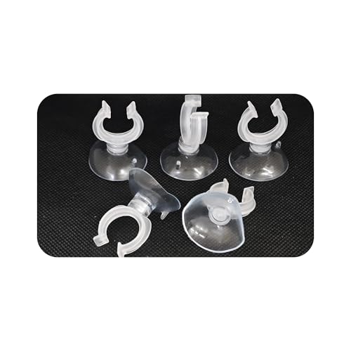 20PCS 17mm Aquarium Suction Cup Clips, Clear Airline Tube Holders for Fish Tank Air Hose, Clamps for Aeration Tubing Setup and Organization - size: 17mm
