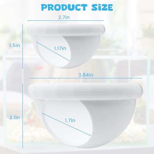 2 Pcs Floating Betta Hide & Shrimp Cave – All-in-One Aquarium Hammock, Aquarium Floating Betta Fish Skins, 3D Printed Feeding and Resting Shelter for Small Shrimp - color: White