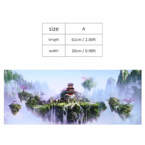24 Inch PVC Sky Castle Pattern Aquarium Background Non-Glare Fade-Resist Waterproof Adhesive Poster for Fish Tank Decoration