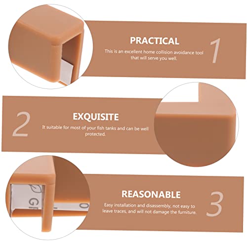 Toddmomy 6pcs Soft Corner Protectors for Fish Tanks and Pet Carriers Gentle Edge Bumpers for Safe Boys and Girls Play Areas Easy Installation No Damage - color: Brown