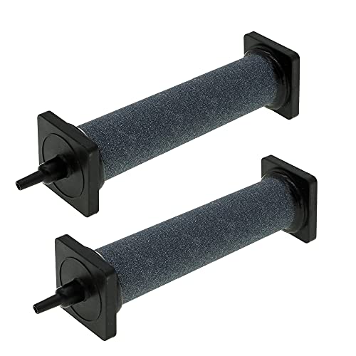 6 inch Aquarium Air Stone Cylinder Bubbler with Plastic Shield for Hydroponic, Fish Tank