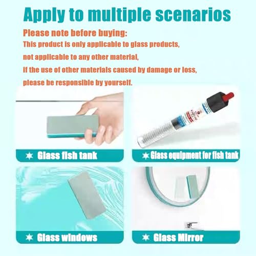 3 Packs Aquarium Limescale Remover, Dual-Action Fish Tank Glass Scraper & Sponge, Handheld Non-Scratch Cleaning Pad for Small Glass Aquarium Maintenance