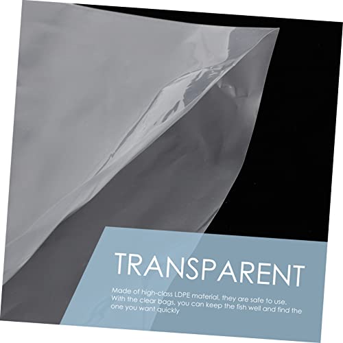OUNONA 20Pcs Transparent Live Fish Transport Bags Aquarium Fry Packaging Pouches for Safe Tropical and Fish Shipping and Storage - size: 45X85X0.1CM