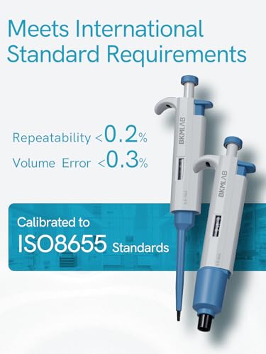 10-100ul Single Channel Pipette, High Accurate Manual Adjustable Variable Volume Micropipette, 1μl Increment, Pipettes for Laboratory, Scientific and Industrial Research - size: 10-100μL